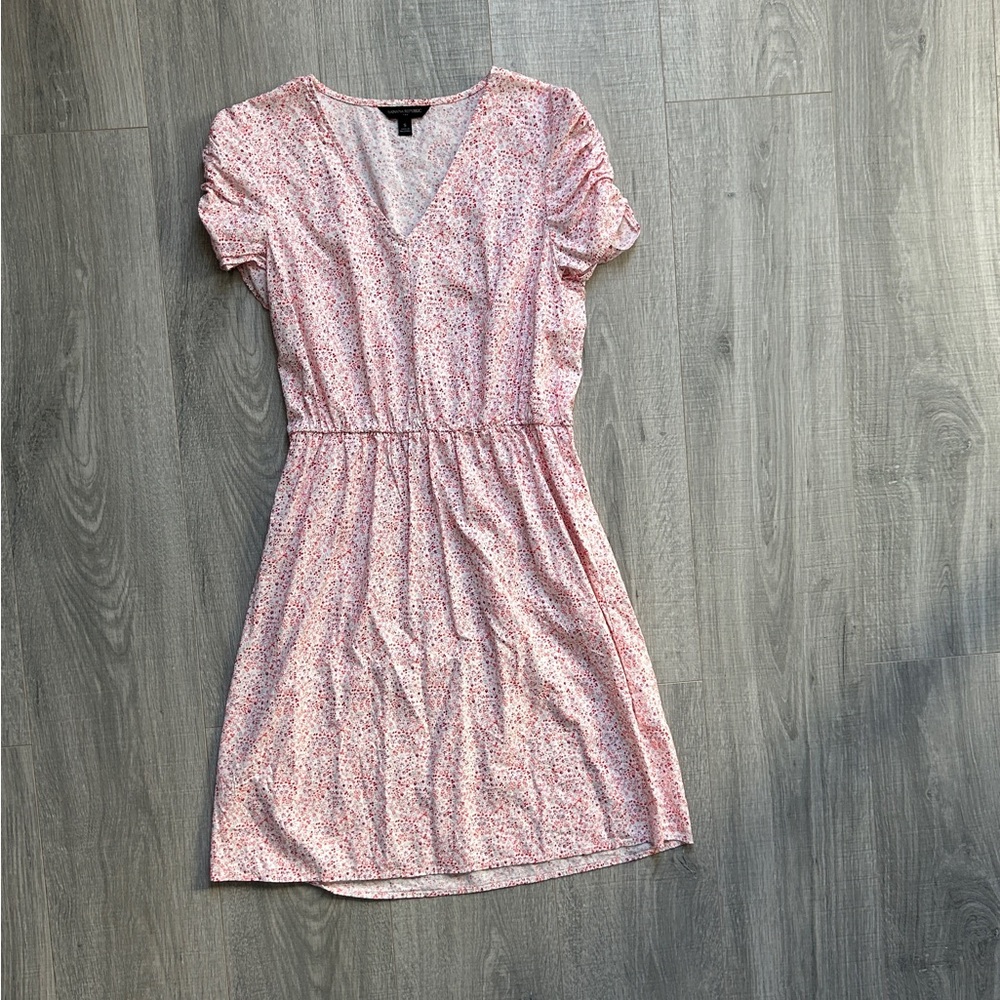 Banana Republic Women's Pink & White Floral Fit & Flare Dress (S)